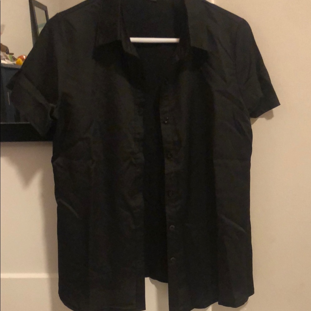 SHEIN Black Classic Blouse with Short Sleeves